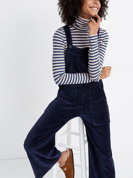 Madewell Pants - Madewell Texture & Thread Navy Corduroy Jumpsuit | Size Medium